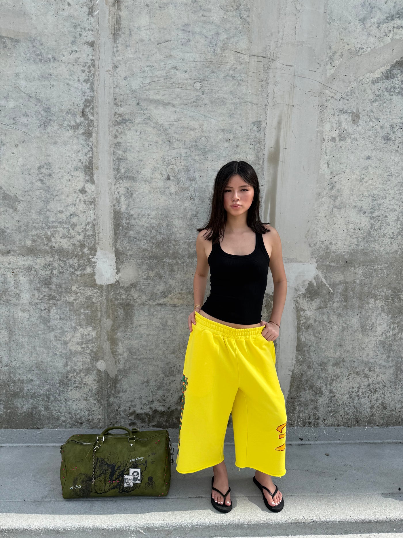 SOLAR YELLOW 3/4 SHORTS